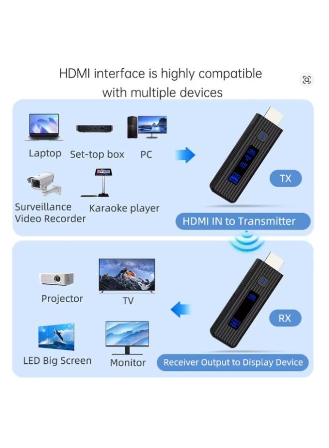 Wireless HDMI Video Transmitter Receiver Extender 50M 1080P HDMI Video Audio TV Stick Intelligent Display Adapter for TV PC - Image 4