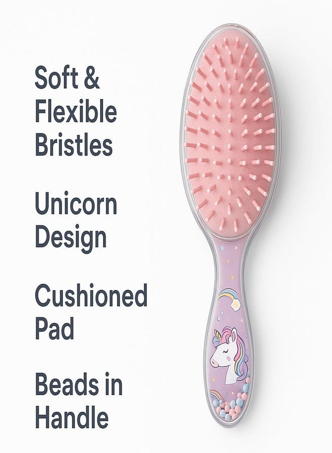 COMBELLE Detangling Hair Brush for Kids, Teens & Adults - Soft Nylon Bristles for Wet & Dry Hair - Pain-Free Comb for Curly, Straight, Thick, Thin Hair - Anti-Slip Grip, Scalp Massage - Image 4