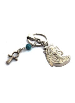 silver with ankh key