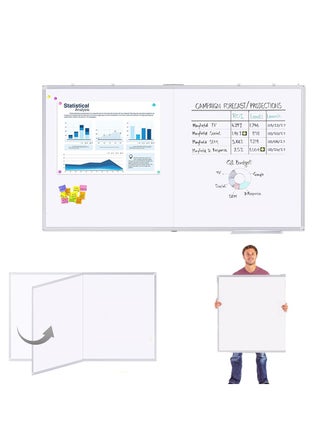KidLe Dry Erase Boards Mobile Split Whiteboard - Double-Sided Magnetic Dry Erase Board, Space-Saving Design, Perfect for Team Brainstorming, Education, and Home Use - pzsku/Z1CE7720CAD9E09398600Z/45/1743650140/56002285-6600-487a-8d43-03eb23d21e4d