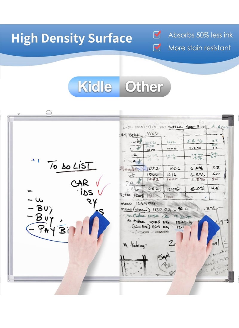 KidLe Dry Erase Boards Mobile Split Whiteboard - Double-Sided Magnetic Dry Erase Board, Space-Saving Design, Perfect for Team Brainstorming, Education, and Home Use