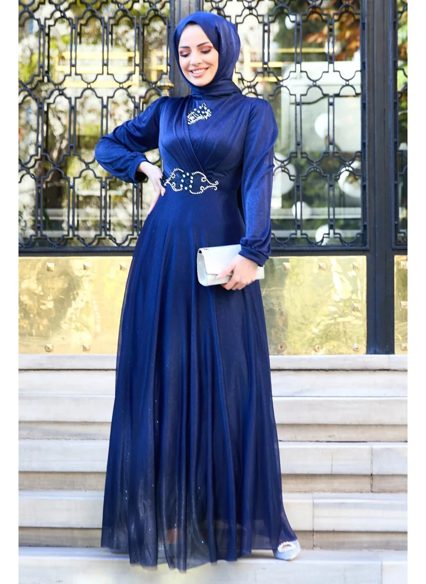 Tofisa 11365-DARK BLUE Evening Dress