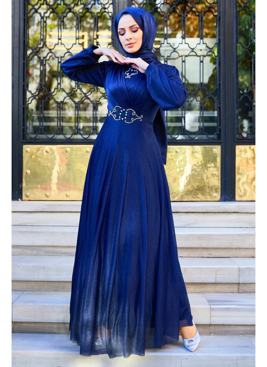 Tofisa 11365-DARK BLUE Evening Dress