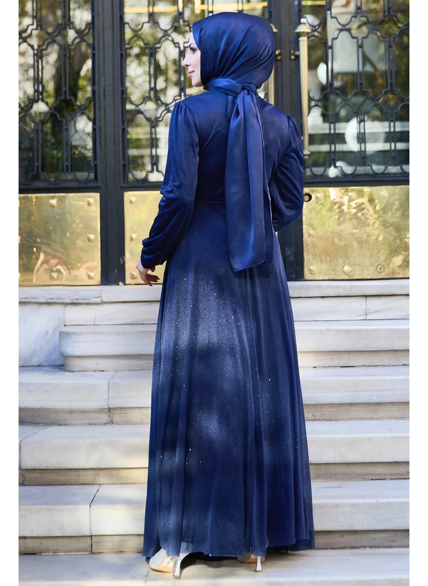 Tofisa 11365-DARK BLUE Evening Dress