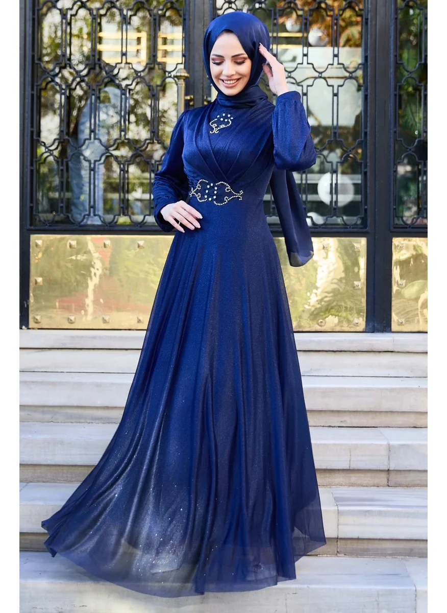 Tofisa 11365-DARK BLUE Evening Dress