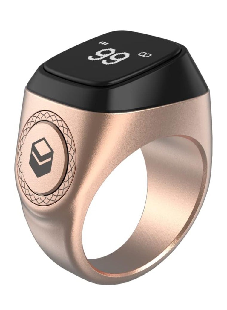 iQIBLA Smart Tasbih Zikr Metal Ring 18MM Rose Gold M0218RG Pro - Image 1