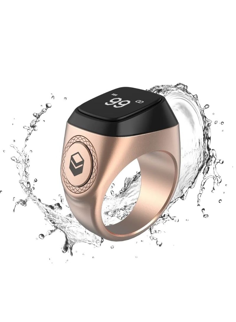 iQIBLA Smart Tasbih Zikr Metal Ring 18MM Rose Gold M0218RG Pro - Image 2