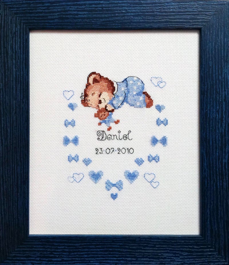 RIOLIS - Boys Birth Announcement 1124, Cross Stitch Kits 7"X9.5", for Beginners & Advanced, Counted Stitching Kit Adult, Embroidery Set - Image 5