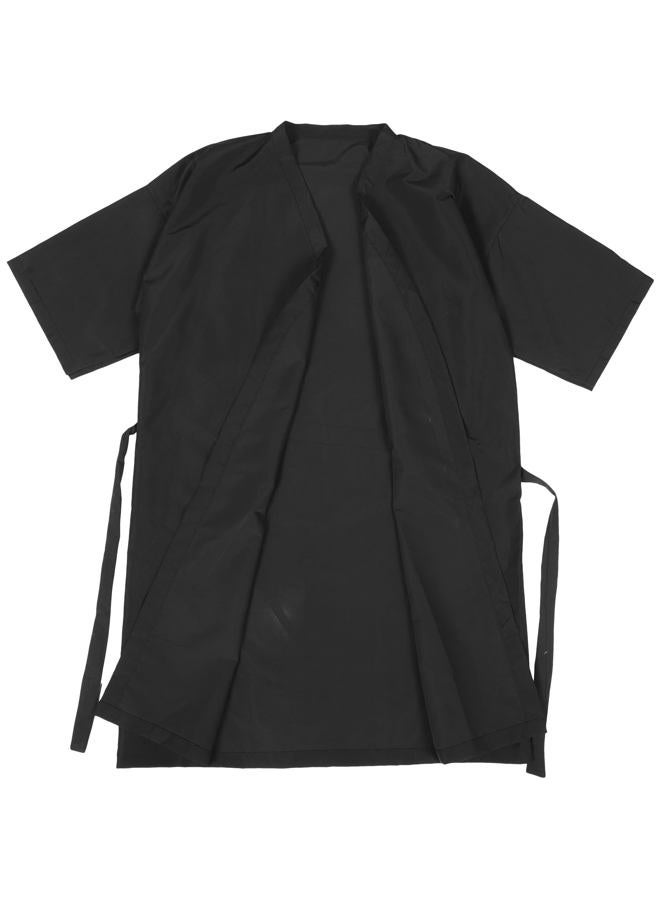 Lurrose Black Salon Client Gown Robes Cape Hair Smock Cape for Clients Kimono Style - Image 3