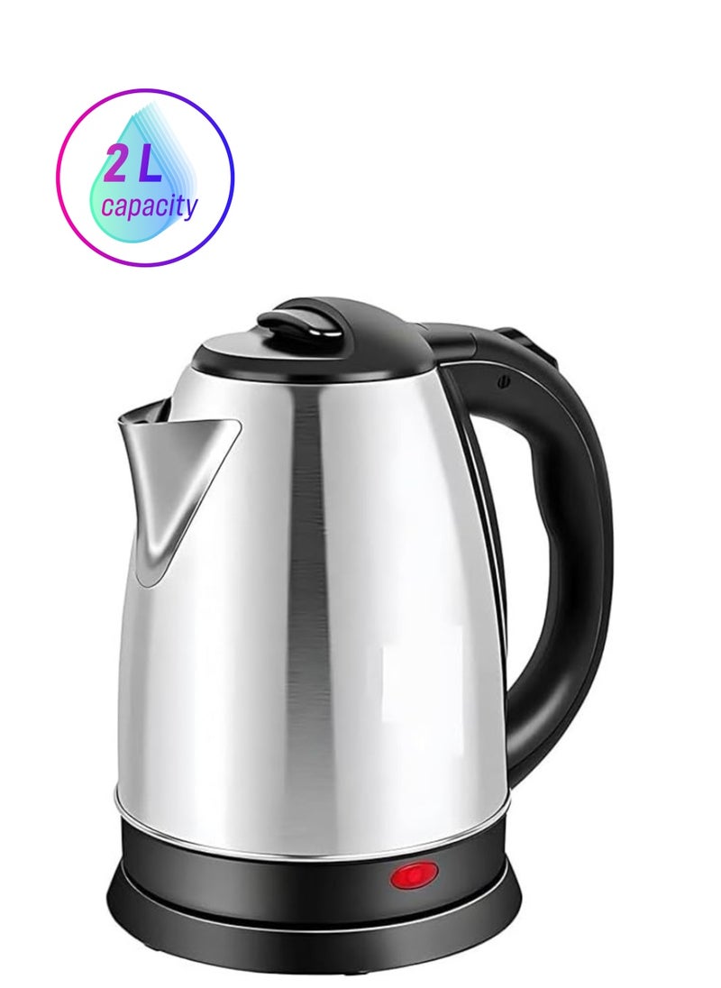 Power Plus Stainless Steel Electric Kettle, 2 Liter Capacity, 1500W Power, Robust Stainless Steel Housing for Long Service Life, Automatic Shut-off  - Image 1