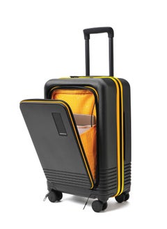 Mokobara MOKOBARA Polycarbonate The Cabin Pro Luggage 58Cms Cabin Size German Makrolon Poly-Carbonate Hardside 4 Spinner Wheels Suitcase Trolley (Crypto Sunray 2.0 - Yellow), Small  - Image 1