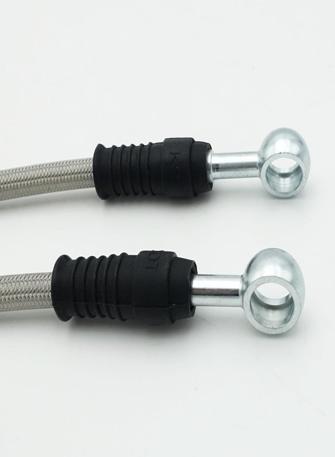 AC PERFORMANCE 7/16" Braided Stainless Steel Brake Hose Kit - Disc Brake Caliper Hoses Fit for GM Vehicles, Clear PVC Coated - Image 5