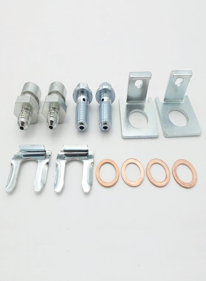 AC PERFORMANCE 7/16" Braided Stainless Steel Brake Hose Kit - Disc Brake Caliper Hoses Fit for GM Vehicles, Clear PVC Coated - Image 3