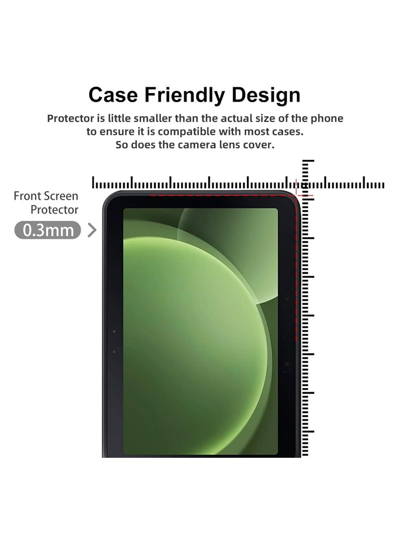 【2+2 Packs】 Compatible Galaxy Tab Active 5 Pro 10.1-inch 2025 (SM-X356B) Screen Protector and Camera Lens Protector Tempered Glass, 9H Hardness Scratch Resistant Fingerprint Resistant - Image 3