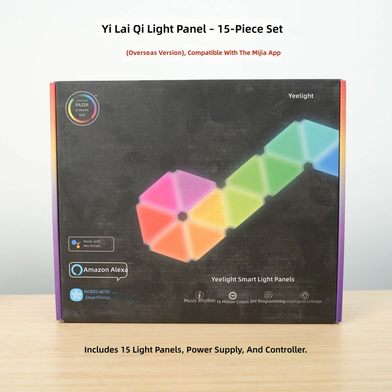 Yeelight Smart Quantum Light Panels Music-Reactive Multi-Color Gaming Study Triangle Light, Works with Mi Home - Image 1