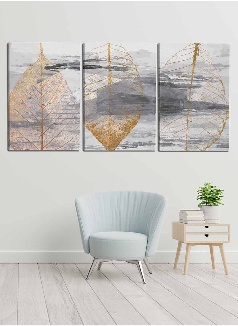 LOWHA Set Of 3 Framed Canvas Wall Arts Stretched Over Wooden Frame, Abstract Murals Artistic Paintings, For Home, Living Room, Office Decor  - Image 1