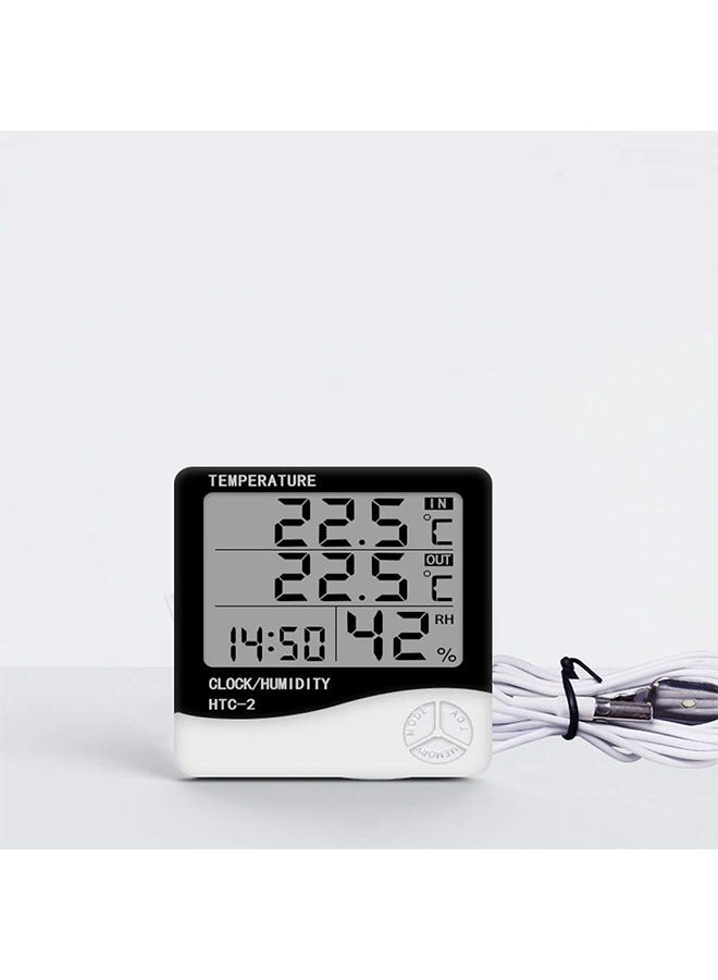 Indoor Outdoor Thermometer with Temperature Probe, Digital Hygrometer Temperature Humidity Monitor with Alarm Function, Thermometer Meter LCD Digital Display - Image 4
