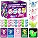 Gocozer 28Pack Glow in the Dark Axolotl Valentines Cards for Kids Classroom Axolotl Squishies Mochi Valentine Gifts for Kids Class Animal Mochi Squishy Toys for School Valentines Day Exchange Gifts - Image 2