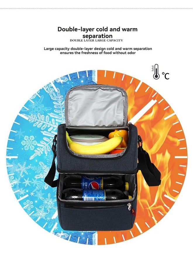 بيوينتي الغداء مربع الغداء كيس كبير برودة الكبار والأطفال حقيبة يد ، مكتب برودة مزدوجة ، نزهة - Image 5