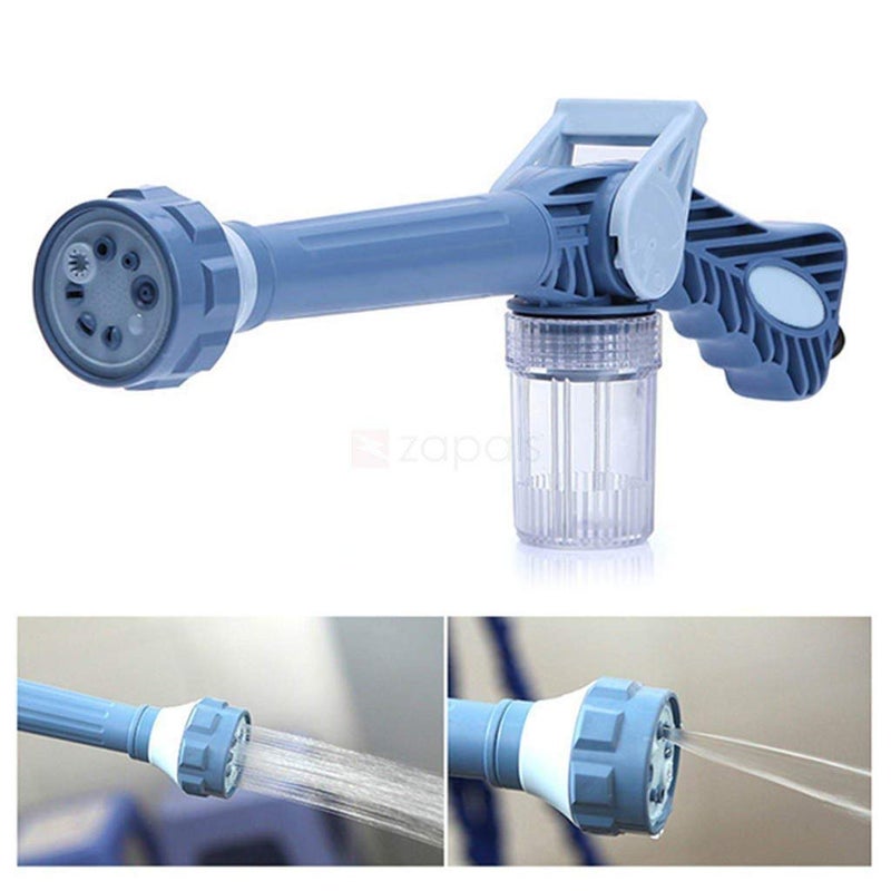 MEZON Plastic multipurpose Ez Jet Water Canon 8 in 1 Turbo Water Spray Gun For Gardening Car Wash Home Cleaning With Inbuilt Soap Dispenser Tank Multi Color - Image 2