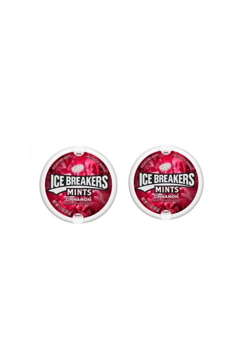 آيس بريكرز 2 Ice Breakers Mint & Cinnamon Flavor 42g