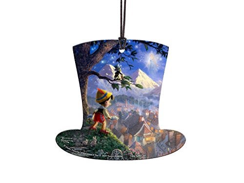 Trend Setters Disney Pinocchio Top Hat Shaped Hanging Acrylic Print Accessory - Thomas Kinkade Art - Image 1