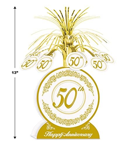 Beistle 50th Anniversary Centerpiece Party Accessory (1 count) (1/Pkg) - Image 2