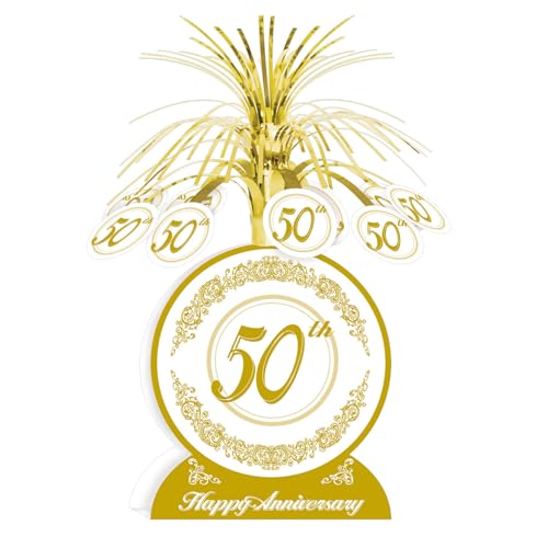 Beistle 50th Anniversary Centerpiece Party Accessory (1 count) (1/Pkg) - Image 1