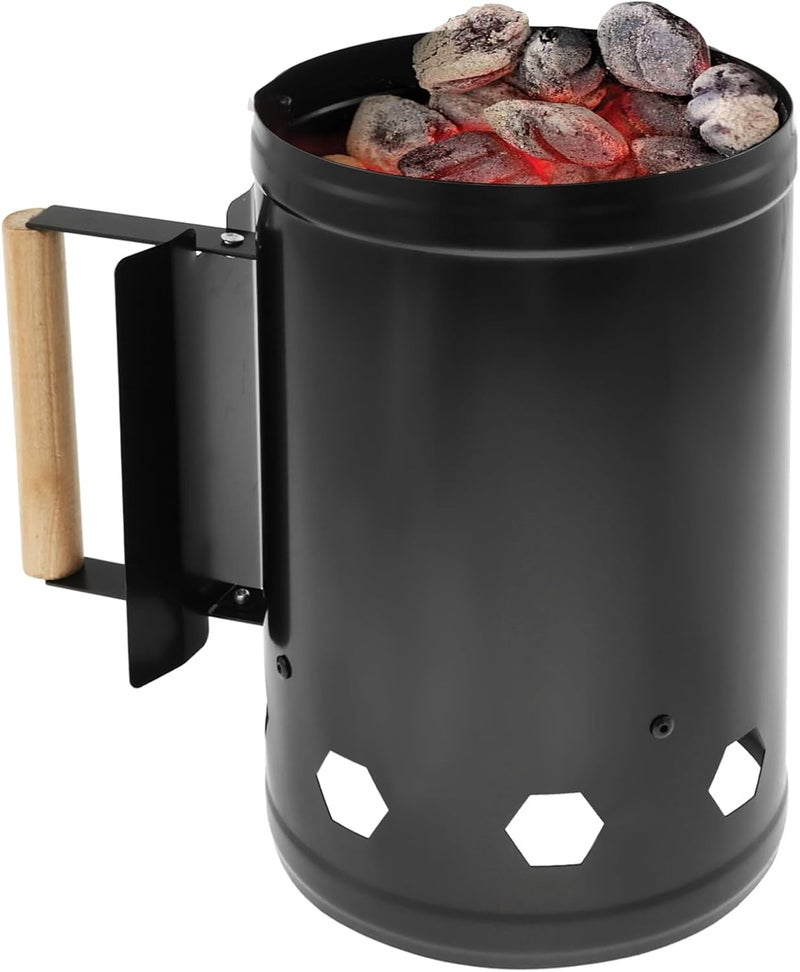 windforgecraft Charcoal Chimney Starter Chimney Starter for Charcoal Grills & Barbecues Rapid Barbecue Grill Fire Starter Briquette Starter Canister for Camping Picnic Outdoor Grilling & Cooking - Image 1