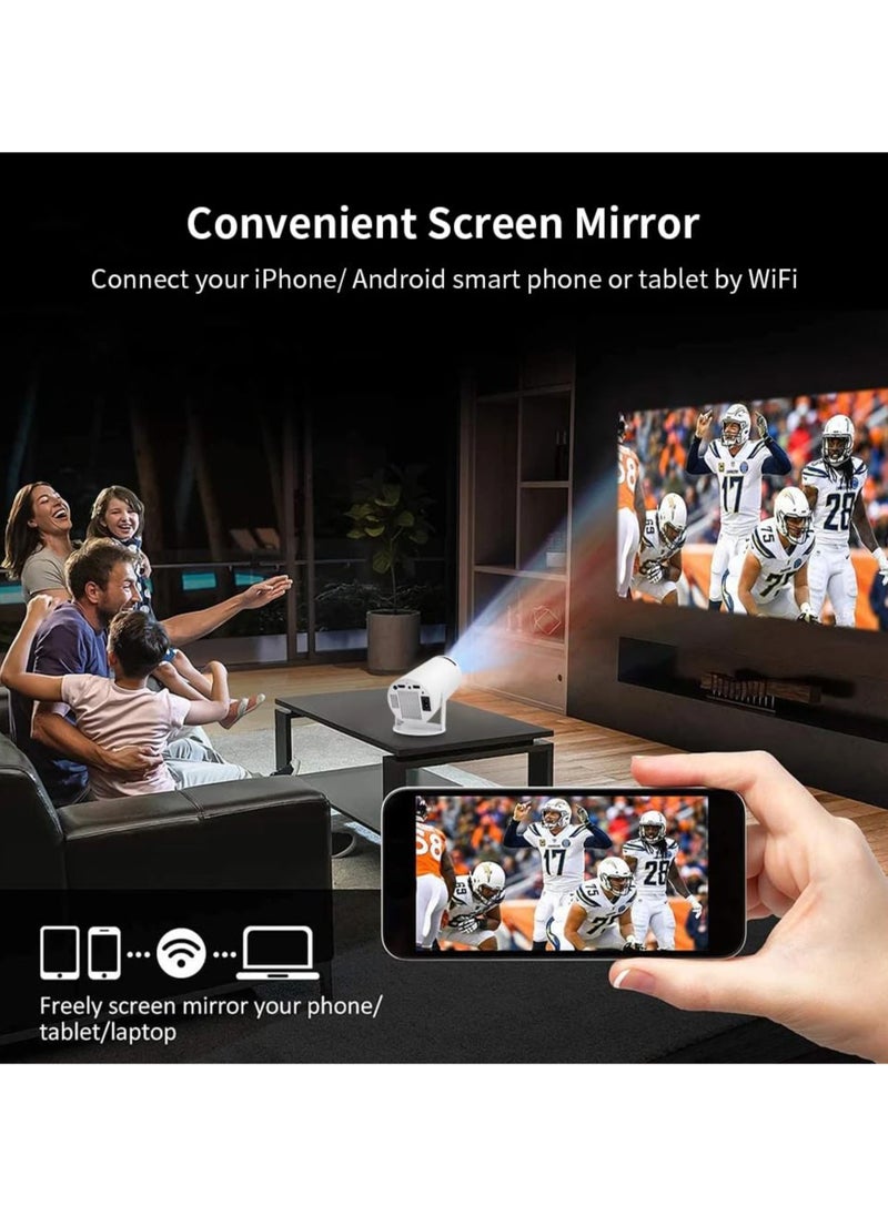Generic - 4K Smart Portable Projector with Built-in Speakers – Screen Mirroring & Advanced Connectivity for Home Cinema - Image 1