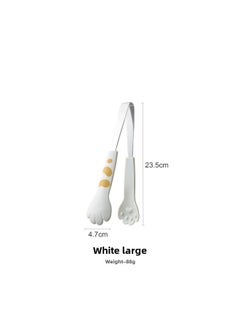Cat's Claw Snack Clip No Dirty Hand Food Clip Children's Supplementary Food Clip Potato Chip Clip Household Salah Clip Ice Clip Barbecue Clip-Colour:White Large