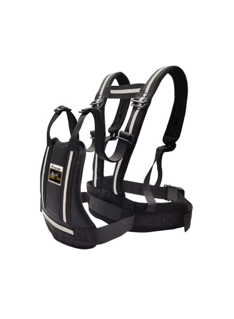 SOLARAE Child Safety Harness for Motorcycle, Motorcycle Harness Adjustable, Kid Motorcycle Safety Belt, with Reflective Strap Safety Seat Belt for Kids Age 2-12 Years, Breathable, Prevent Falling, Black - Image 1