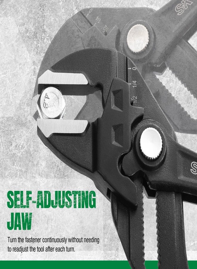 اس كي كي مفتاح ربط كماشة SK مقاس 10 بوصات، تصميم CR-V فاخر، فكين متوازيين ناعمين مع قبضة مريحة - Image 4