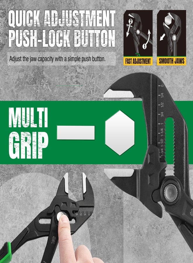 اس كي كي مفتاح ربط كماشة SK مقاس 10 بوصات، تصميم CR-V فاخر، فكين متوازيين ناعمين مع قبضة مريحة - Image 5