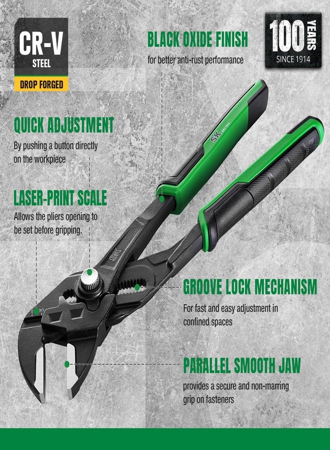 اس كي كي مفتاح ربط كماشة SK مقاس 10 بوصات، تصميم CR-V فاخر، فكين متوازيين ناعمين مع قبضة مريحة - Image 3