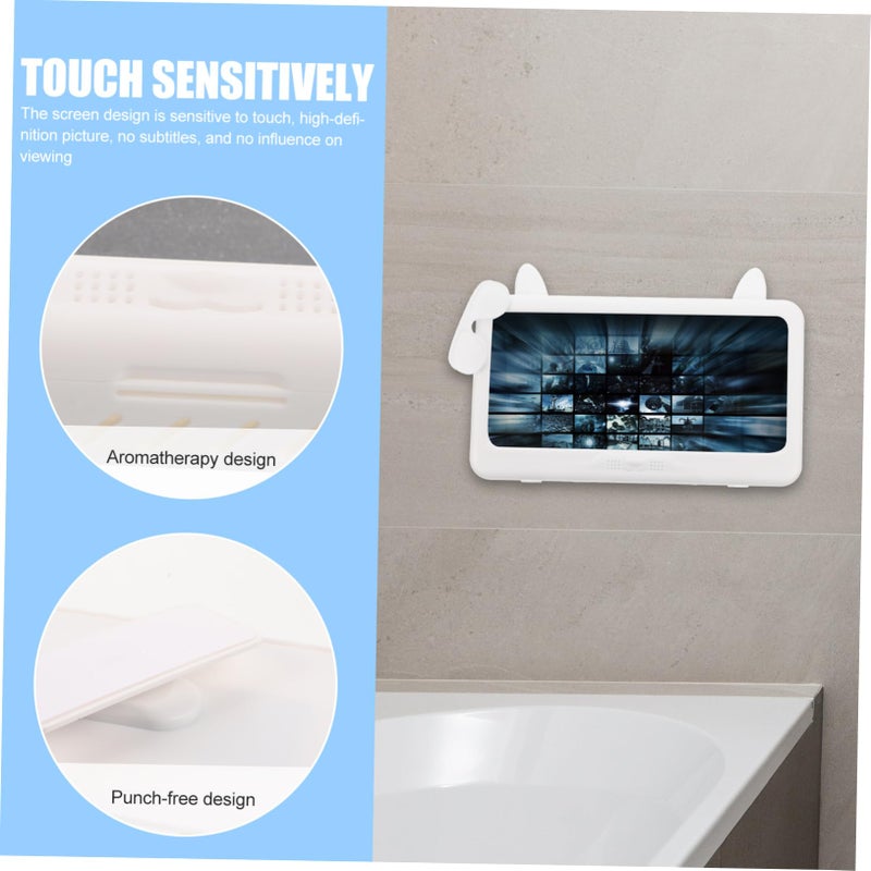 Yellow Suction Cup Shower Phone Holder For Bathroom Wall And Toilet - Image 4