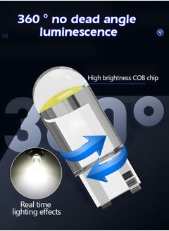 GROIC LED Bulbs 6000K White, 6000K 68 2825 W5W T10 Wedge COB LED Replacement Bulbs, Super Brightness, for License Plate Lights, Car Position Lamps, Map Light (white, 30pcs)  - Image 5