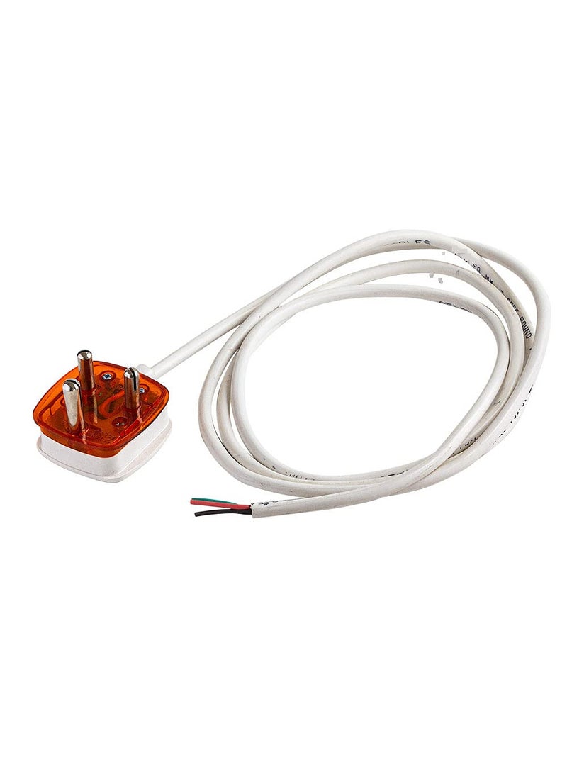 HI PLASST PINS N PLUGS HIPLASST 3 Pin 6 yard 3 core cable 15 sq mm Electrical Extension Wire with 3 pin top power cord for Heavy duty gadgets like Heater Heat Exchanger Geyser Vacuum Cleaner Washing Machine Refrigerator Microwave 