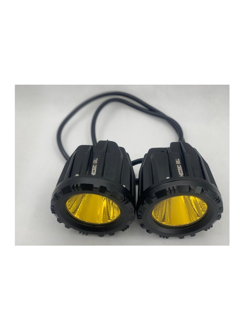 TBS DESIGN 40W 6000K Spot Beam Round LED Work Light Pod lights Work Lamp for Off Road 4x4 Pickup Truck Motorcycle SUV Truck Wrangler Boat Tractor Fog Lights (Pack of 2)  - Image 2
