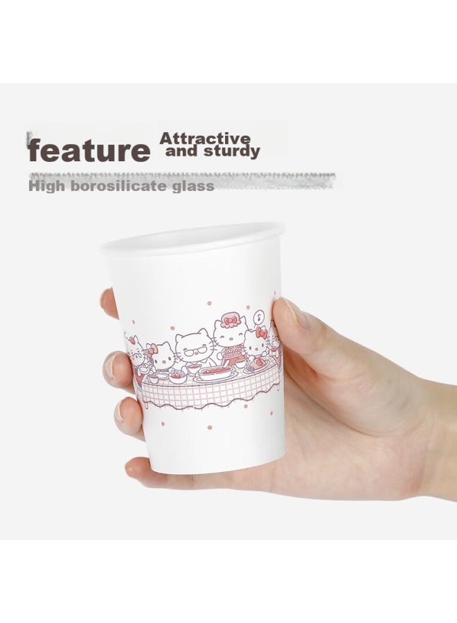 Yekee o Kitty Disposable Thick Paper Cups, For Home And Office Use, 250ml, 80 Count, Y-9560 - Image 2