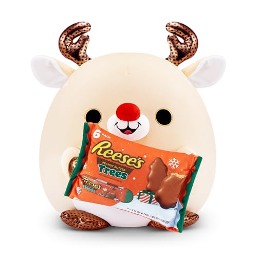Snackles Christmas Reindeer & Reeses Peanut Butter 14 Inch Plush by ZURU, Ultra Soft Plush, Collectible Plush with Real Licensed Brands, Stuffed Animal, Giftable, Holiday - Image 3