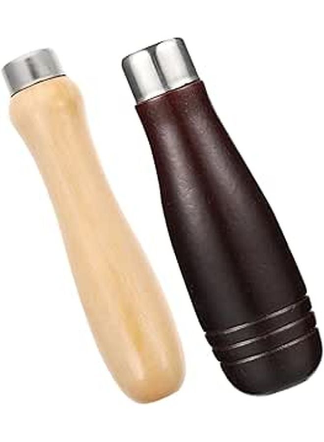 Wooden Replacement Handles for Screwdriver and File DIY Hand Tools 2pcs Set - Image 1