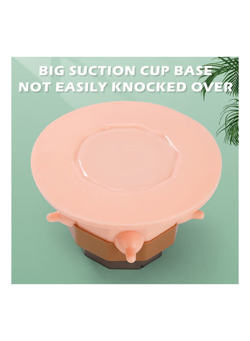 وحدة تغذية الجراء للجراء المتعددة - وعاء حليب سعة 400 مل مع أغطية و5 حلمات، قاعدة شفط قوية، محطة تغذية مثالية للقطط الصغيرة والجراء والأرانب. - Image 4