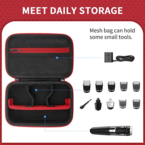 Yinke Travel Storage Case for Philips Norelco Multigroom Series 3000/5000, MG3740/40, MG5910/49 - Protective Organizer for Beard Trimmer, Attachments, Face & Ear Hair Trimmer, and Hair Clipper Shaver - Image 3