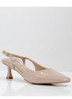 LAMARAPARIS Gabbi open waist pat 5.5cm heel sling back nude  - Image 1