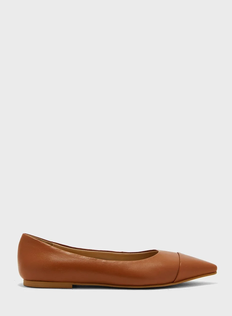 Hush Puppies Pointed Toe Ballerinas
