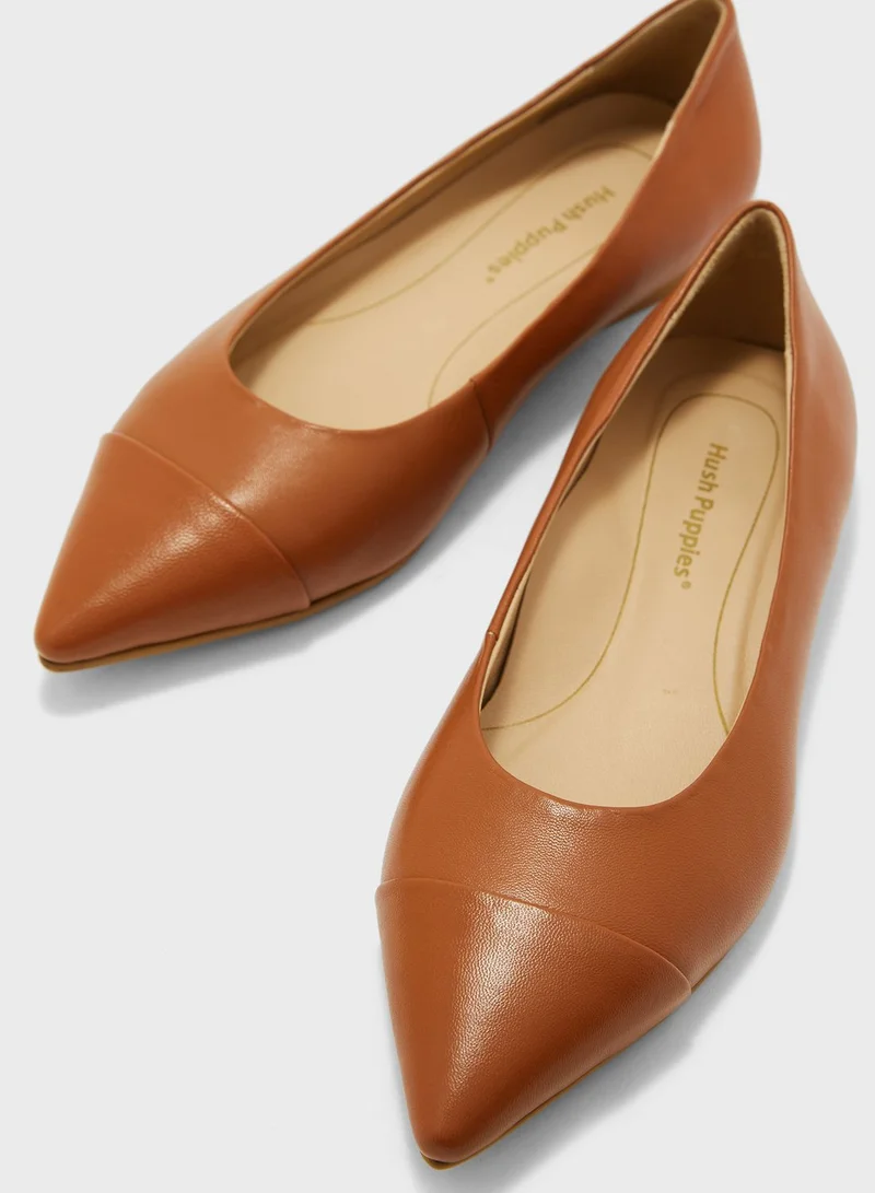 Hush Puppies Pointed Toe Ballerinas