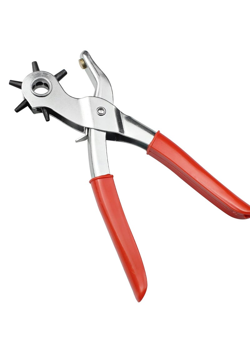 9-Inch Professional Multifunction Punch Plier - Metal Hole Maker for Belts and Repairs  - Image 2