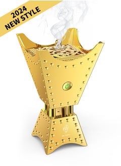 Oud Bukhoor 2024 New Style Electric Incense Burner Metal Censer 2500mAh Censer Aromatherapy-Gold  - Image 1