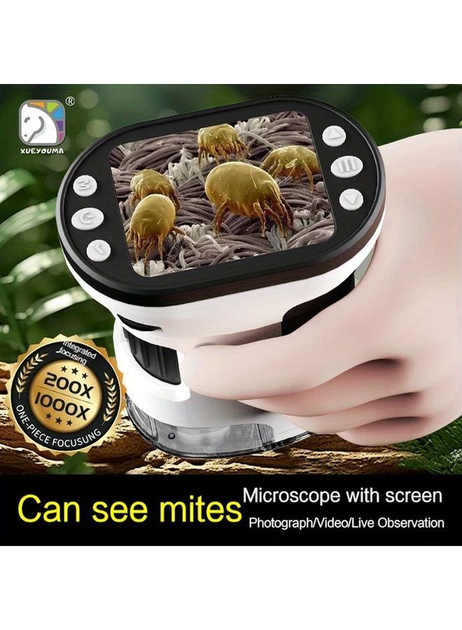 Xueyouma SD668 Intelligent 2 Inch LED Electron Microscope 1000X HD Portable Science Education - Image 4